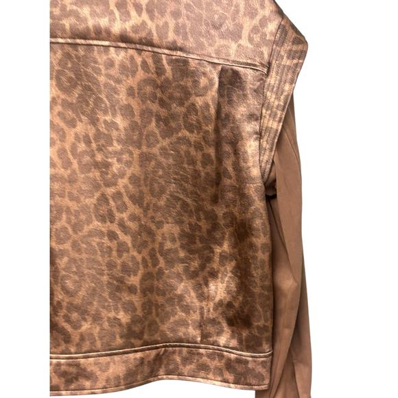 Current Air Los Angeles Leopard Print Retro Jacket Medium 80s‎ Style - Picture 6 of 9